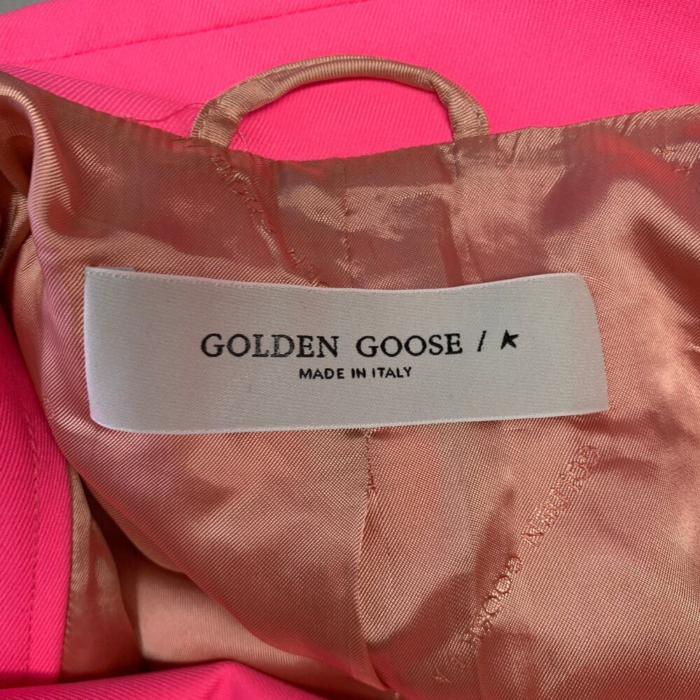 GOLDEN GOOSE Size S Pink Polyester Trench Coat - Picture 8 of 11